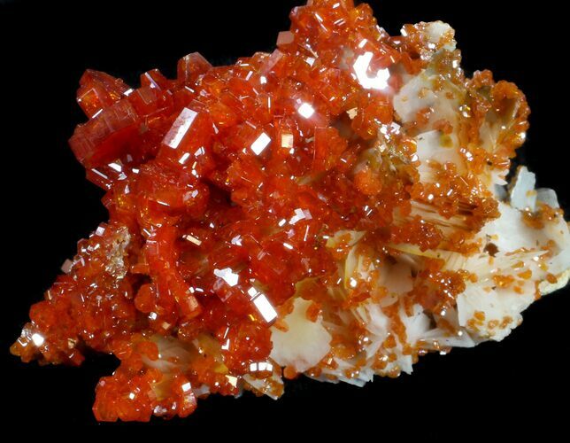 Red Vanadinite Crystal Cluster - Morocco #36977
